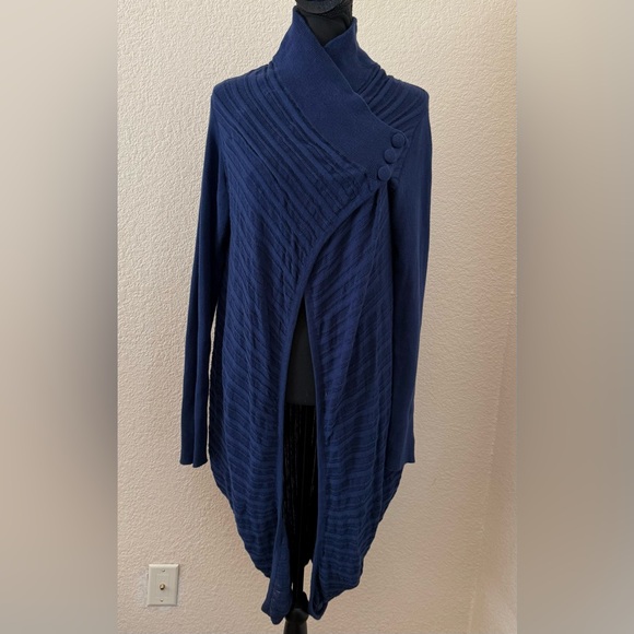 Ioanna Kourbela Dark Blue Cardigan Size Small-Mexdium - Picture 1 of 13
